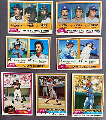 $6.50 • Buy 1981 Topps Old Vintage Baseball Rookies, HOF AS Valenzuela, Wilson Lot Of 7 