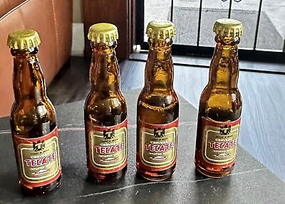 Vintage Mini Tecate Beer Glass Bottles 4 Pieces • $42.82