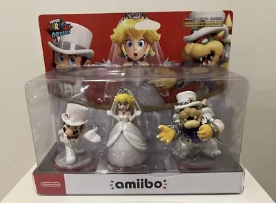 Nintendo Super Mario Odyssey Wedding Amiibo Triple Pack • $249
