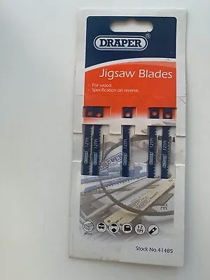 £7.99 • Buy JigSaw Blades For Wood, Draper 41485 45mm 12TPI Tungsten Alloy Steel, X 5pcs