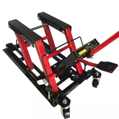 Hydraulic Motorcycle Scissor Lift Jack 1500 LB For ATV UTV Dirt Bike Stand Steel • $126.30