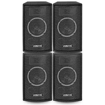 4x Vonyx 6  Inch PA Party Speakers Disco DJ Sound Setup 1200W UK Stock • £155