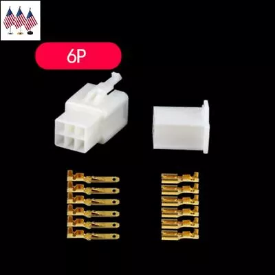 2.8mm 6Pin Automotive Electrical Wire Connector Male Female Cable Terminals • $6.99