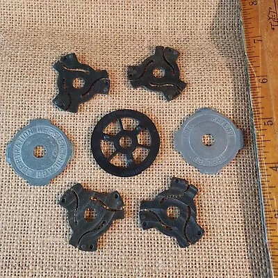 Vintage 45 RPM Vinyl Record Spacer Adapters 1950s MCM Plastic Metal Lot  7 • $10.24