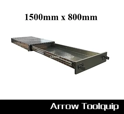 $1050 • Buy 1500 X 800 Aluminium Ute Tray Toolbox Under Tray Trundle Sliding Drawer
