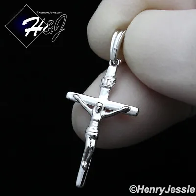 Men Women 925 Sterling Silver Small Jesus Christ Cross Crucifix Pendant*sp293 • $17.99