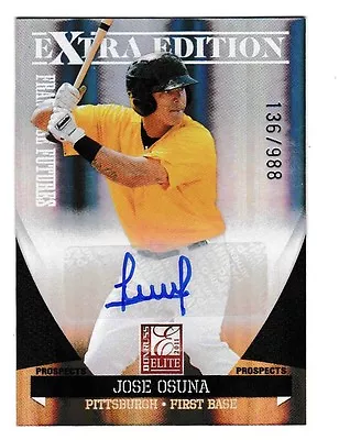 2011 Donruss Jose Osuna Extra Edition Rookie Signed Auto #136/988 Card Nr/Mt/Mt • $39.95