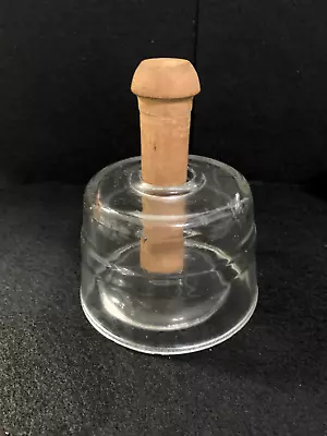 Rare Vintage Glass Butter Press Butter Mold With Wood Handle And Cow Stamp • $85