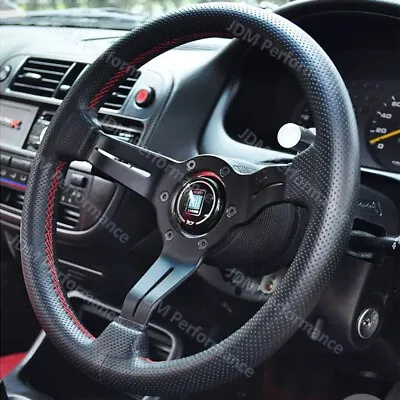Nardi 14 Inch Leather Racing Steering Wheel Drift Sport Steering Wheels • $99