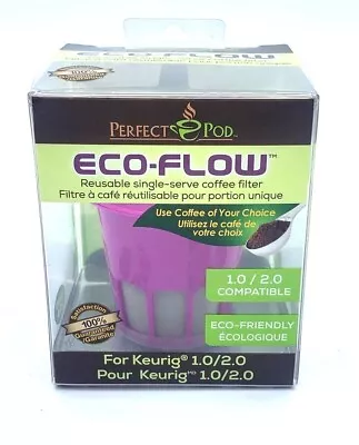 ECOFLOW-Perfect Pod Cafe Flow Reusable Coffee Pod Filter - Refillable K Cup Caps • $10