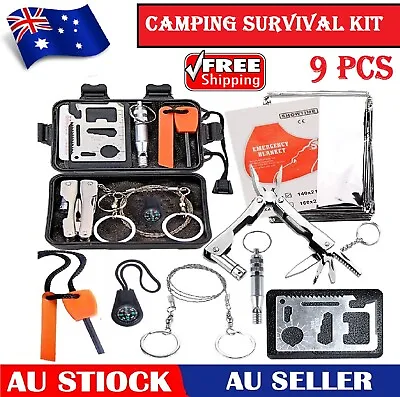 Survival Gear Kit For Outdoor Tactical Hiking Camping Emergency Equipment Tool  • $19.49