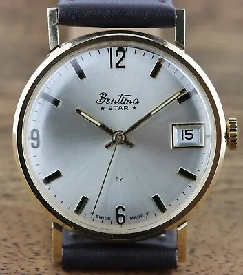 Bentima Star 9ct Gold Manual Wind Gents Watch AS1950/51 C. 1978 - **SERVICED** • £365