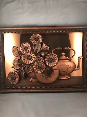 Vintage Coppercraft Guild 3D Copper Art Wall Hanging Still Life Kitchen Decor • $49.99