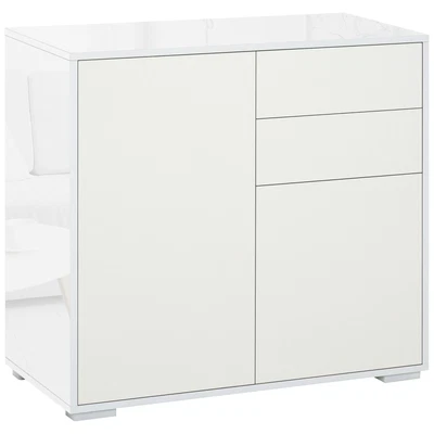 £77.99 • Buy HOMCOM Side Cabinet With 2 Door Cabinet And 2 Drawer For Home Office White