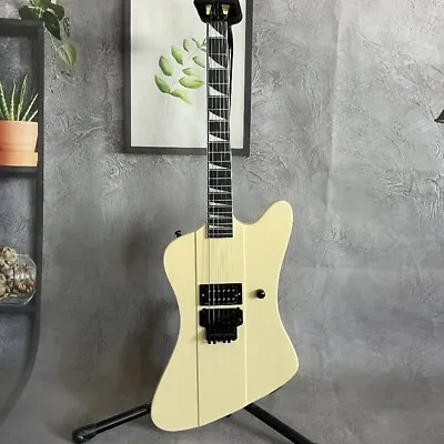 Firebird Cream Yellow Electric Guitar H Pickup FR Bridge Black Hardware No Logo • $295