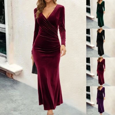 $50.11 • Buy Women Dress Long Daily Autumn Spring Cocktail Elegant Party Dress Slim