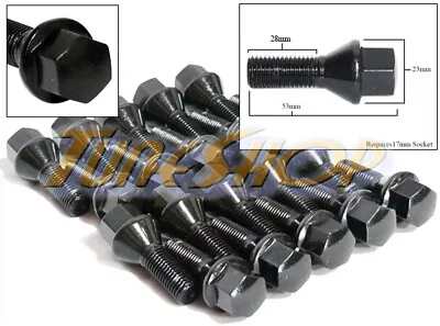 20 VW 28MM TUNER WHEELS RIMS LUG BOLTS NUTS 12x1.5 CONE TAPER CONICAL BLACK • $37.95