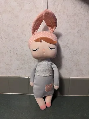 Me Too Cloth Rag Doll Plush Lovey Bunny Rabbit Sleeping Girl Toy Kids Dress 17  • $9