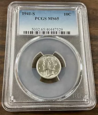 1941-S Mercury Dime PCGS MS65 • $52