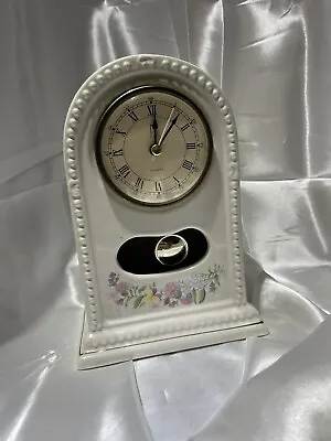 Quartz Porcelain Clock - Mantle Shelf Clock White Limited Edition 1994 Tested • $14.99
