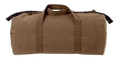 $27.99 • Buy Earth Brown Shoulder Bag Large Heavyweight Canvas Duffle Gym Sports Gear 2243