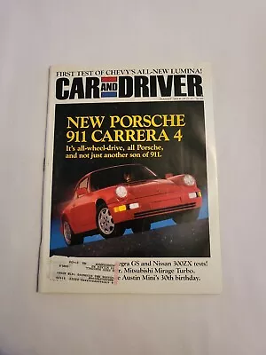 1989 August Car And Driver Magazine Mitsubishi Mirage Turbo (CP354) • $22.39