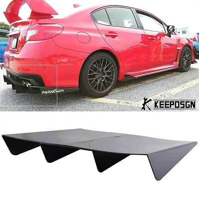 For Subaru WRX /STI Sedan Rear Diffuser Bumper 4-Fins Spoiler Splitter Lower Lip • $57.11