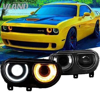 VLAND For Dodge Challenger SXT RT SRT 2008-2014 Projector Headlights Assembly • $239