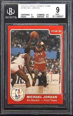 1985 Star #2 Michael Jordan All Rookie First Team BGS 9 • $3989.99