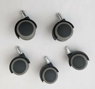 Set Of 5 Office Chair 2  Casters Heavy Duty Rubber Swivel Wheels Replacement • $12.50
