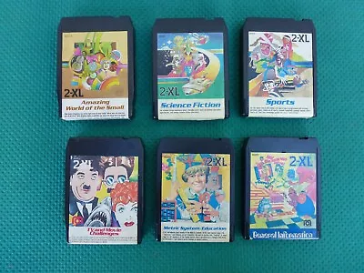 Lot Of 6 Vintage Mego 2XL Robot Learning Toy Tape Player 8-Track Tapes Tested • $29