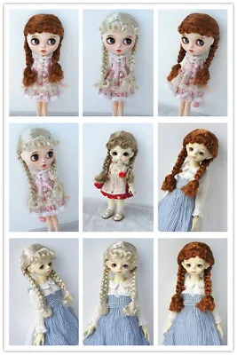 JD723  YOSD MSD SD Blythe BJD Hair 1/6 1/4 1/3 9-10inch Long  Braids Doll Wigs • $23.79