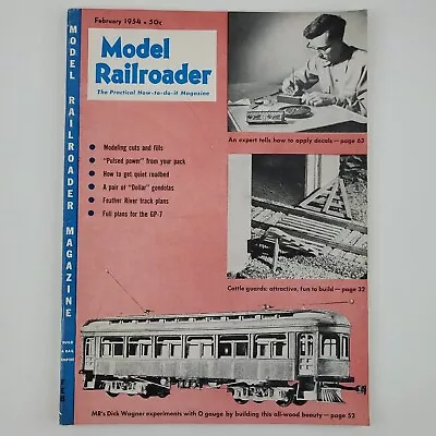 Vintage Model Railroader Magazine 1954 February Train Hobbyist Miniature  • $3.98