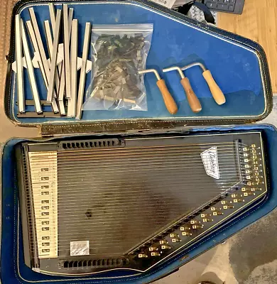 Vintage Oscar Schmidt Autoharp - 36 String With Tuning Tools Case • $125