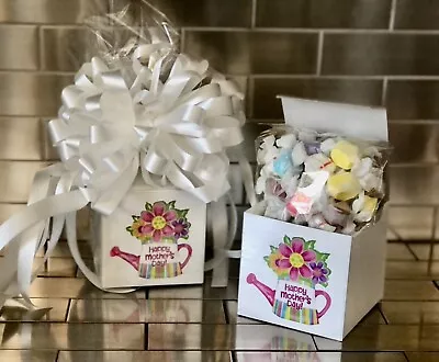 Mother’s Day Gift Basket-Box With Salt Water Taffy Candy Wrapped With White Bow • $8.75