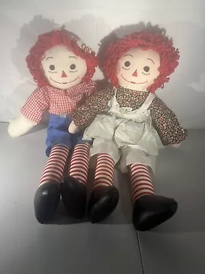 Vintage Raggedy Ann And Andy Dolls 27” Large Size • $60