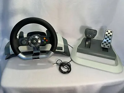 Xbox 360 Wireless Racing Steering Wheel With Force Feedback PLUS 2 Racing Games • $50