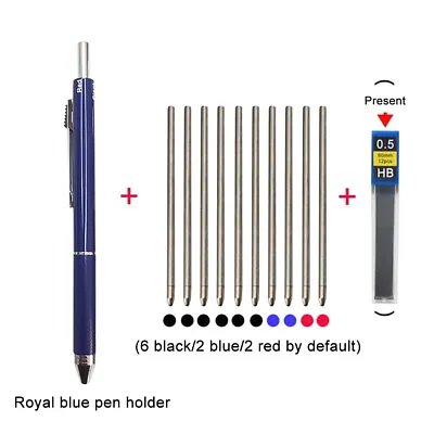 Multicolor Pen: 4 In 1 Metal Mechanical Pencil With Four Color Ballpoint Pens • $10.89
