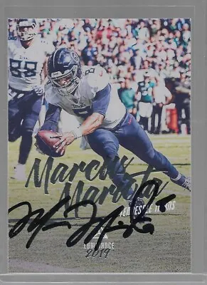 2019 Luminance Marcus Mariota #24 Tennessee Titans Signed Autographed Card • $18