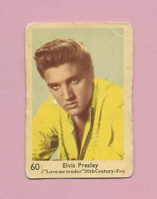 1957-58 Dutch Gum Card (1-145) #60 Elvis Presley  Love Me Tender  • $3.49