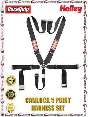 RaceQuip Camlock 5 Point Harness Set Black 3  Lap 2  Sub 741001RQP • $179.95