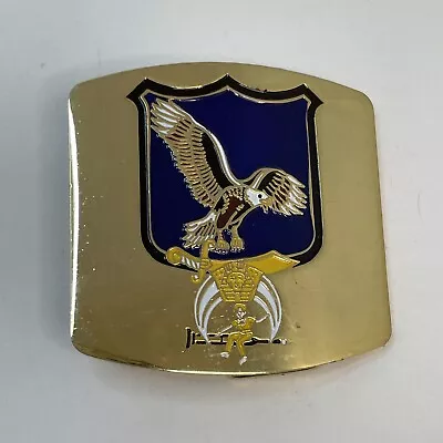 Free Mason Masonic Belt Buckle Eagle Polished Brass • $11.99
