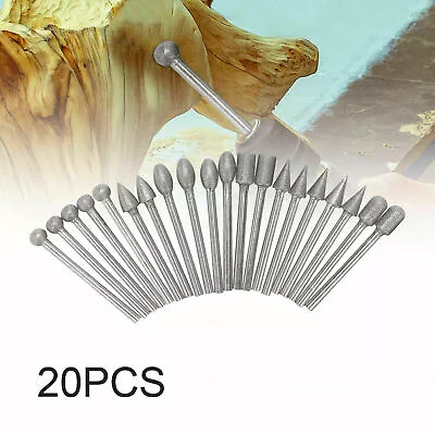 20pcs Diamond Grinding Carving Cutting Burr Bit Set For Dremel Rotary Tool Stone • $13.99