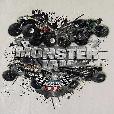 Monster Jam Youth T-Shirts Med & XL White - Maximum Destruction Set Of 2 - READ • $18.95