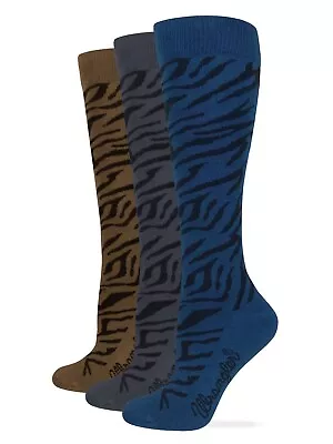 Wrangler Ladies Lightweight Zebra Print Knee High Boot Socks 3 Pair Pack • $14.99