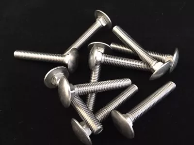 M5 M6 M8 Stainless Steel Carriage Bolts Cup Square Coach Bolts Metric Screws • £6.04