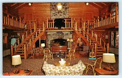 MOOSE RIVER Maine ME ~ Rustic Staircase SKY LODGE & MOTEL 1973 Postcard • $6.78