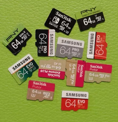 64 Gb Micro Sd Uhs-3 Card - Samsung Sandisk Imagemate Onn Pny Gopro • $5.25