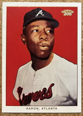 2002 Topps 206 Hank Aaron #287 White Jersey Atlanta Braves • $2.19