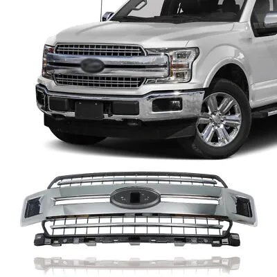 For 2018-2020  Ford F-150 Front Radiator Grille Assembly Chrome Jl3z-8200-ea • $275.05